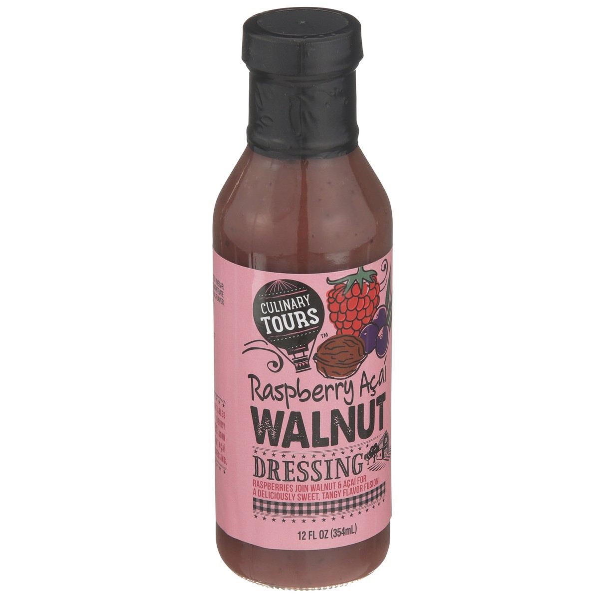 slide 2 of 9, Culinary Tours Pourable Dressing Raspberry Acai Walnut, 12 fl oz