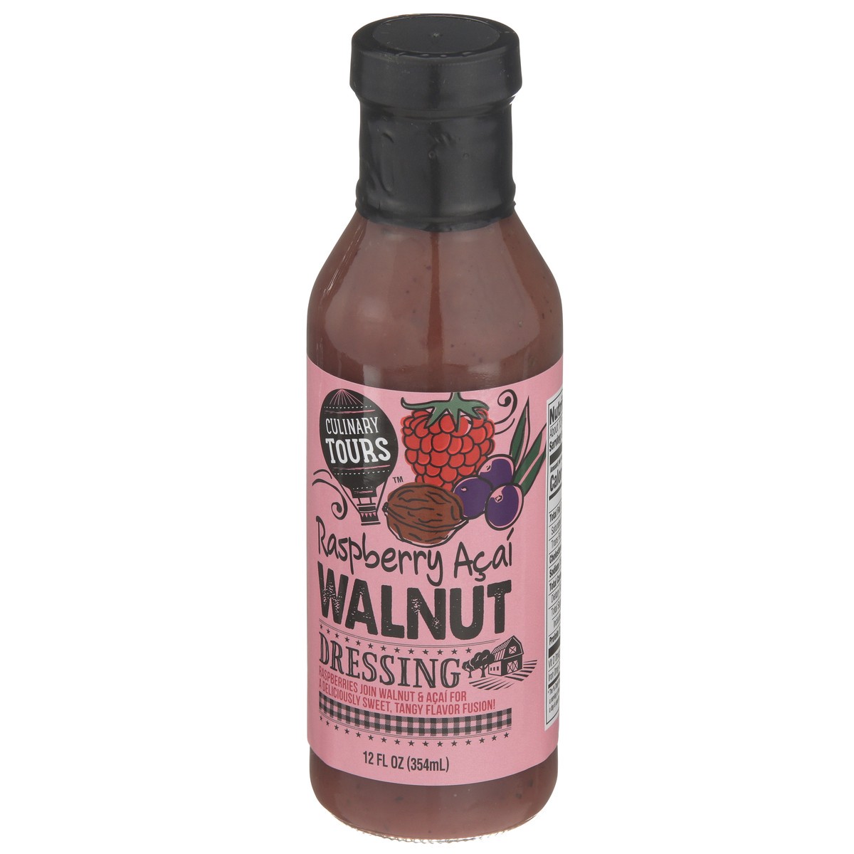 slide 3 of 9, Culinary Tours Pourable Dressing Raspberry Acai Walnut, 12 fl oz