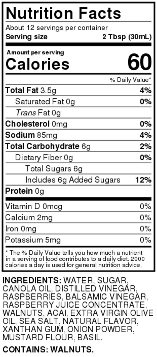 slide 4 of 9, Culinary Tours Pourable Dressing Raspberry Acai Walnut, 12 fl oz