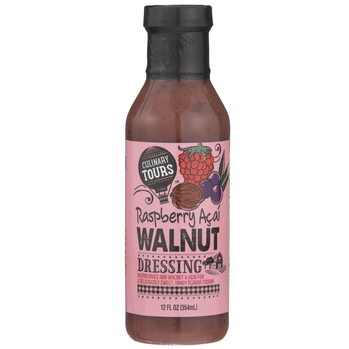 slide 8 of 9, Culinary Tours Pourable Dressing Raspberry Acai Walnut, 12 fl oz