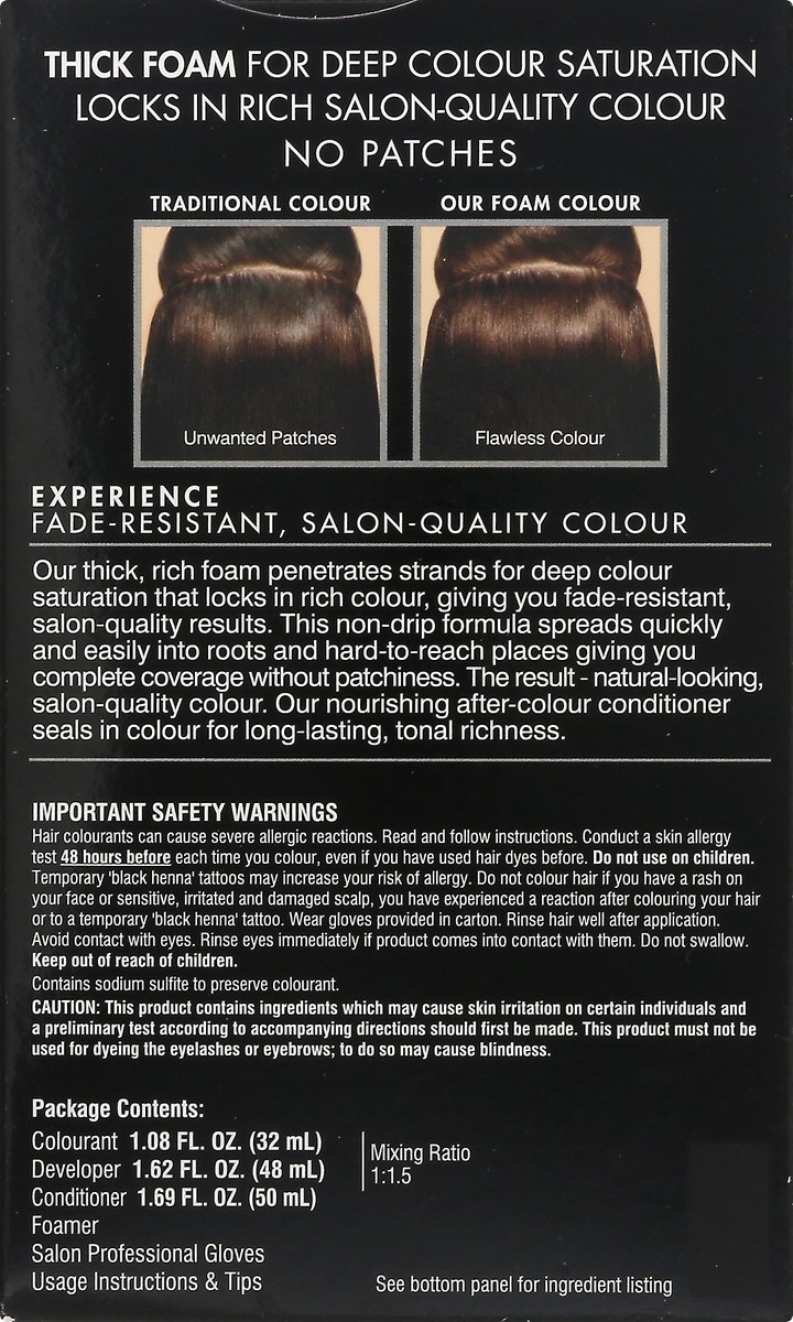 slide 6 of 12, John Frieda Brown Permanent Precision Hair Color Foam Hair Kit, Brown Hair Color, 5NBG Medium Chestnut Brown Hair Dye, 1 Application, 6 pc