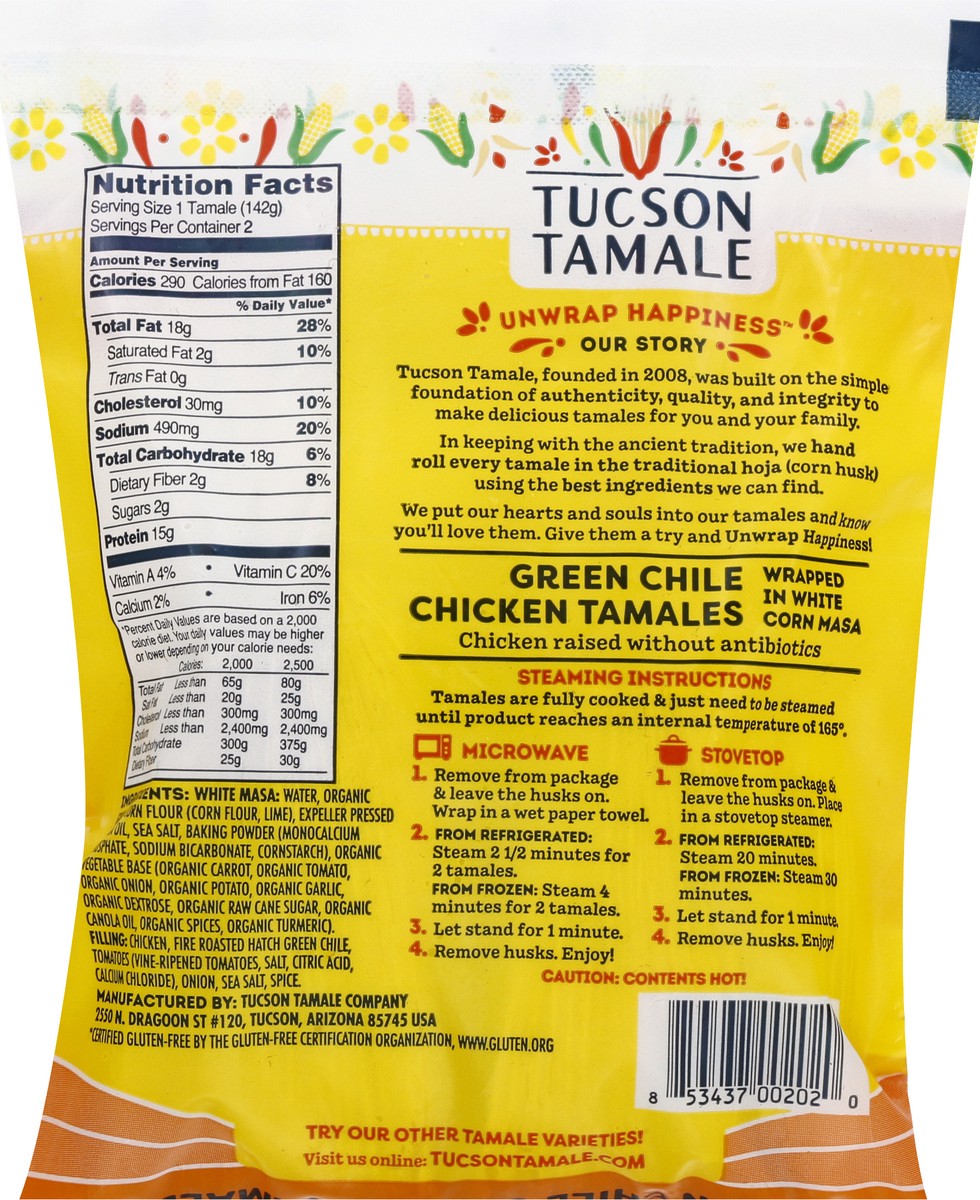 slide 11 of 13, Tuscan Tamale Green Chile Chicken Tamales 2 ea, 10 oz