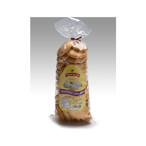 slide 1 of 1, Molino Del Sol Mdsol Garlc Crackers, 7.4 oz