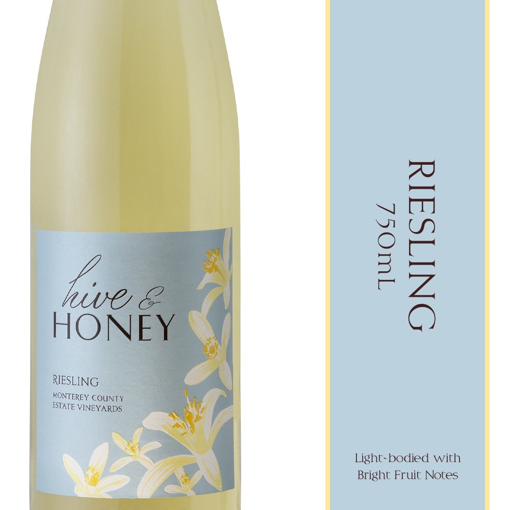 slide 4 of 6, Hive & Honey Riesling, 750 ml