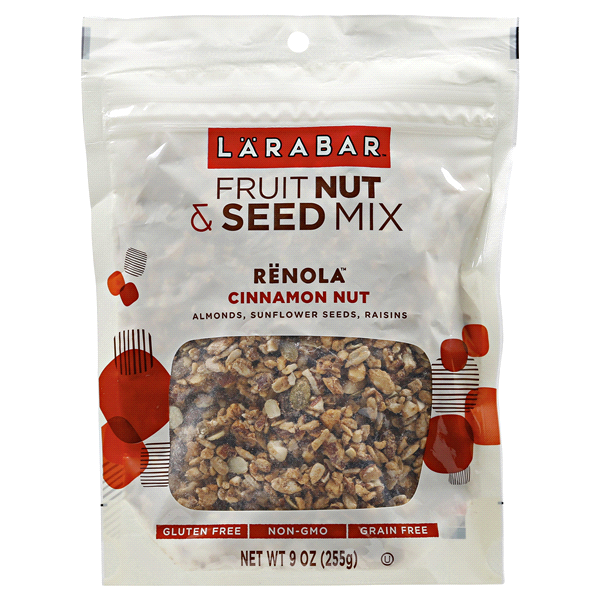 slide 1 of 1, LÄRABAR Renola Cinnamon Nut Fruit Nut & Seed Mix, 9 oz