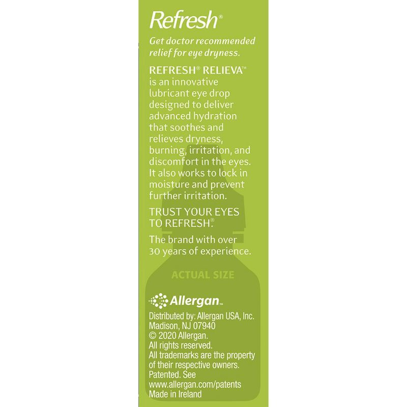 slide 12 of 12, Refresh Relieva Lubricant Eye Drops Preserved Tears, 0.33 fl oz (10 mL), 0.33 oz