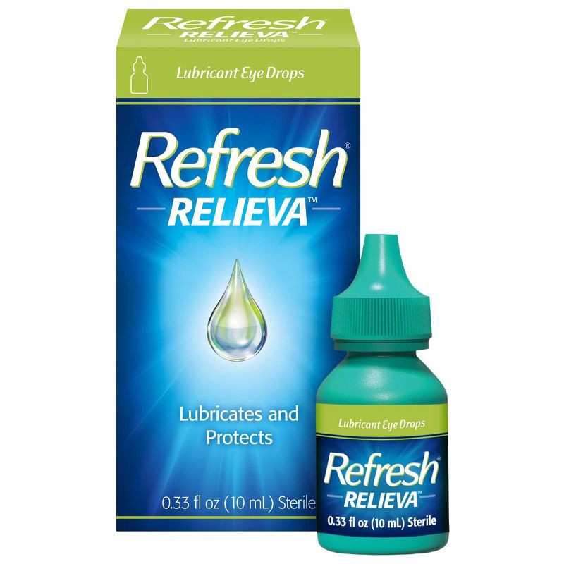 slide 1 of 12, Refresh Relieva Lubricant Eye Drops Preserved Tears, 0.33 fl oz (10 mL), 0.33 oz