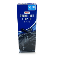 slide 3 of 5, Meijer Drum Liner Flap Tie Bags, 55 gal, 10 ct