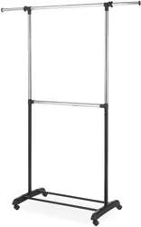Whitmor 2-Rod Adjustable Garment Rack - Black/Silver