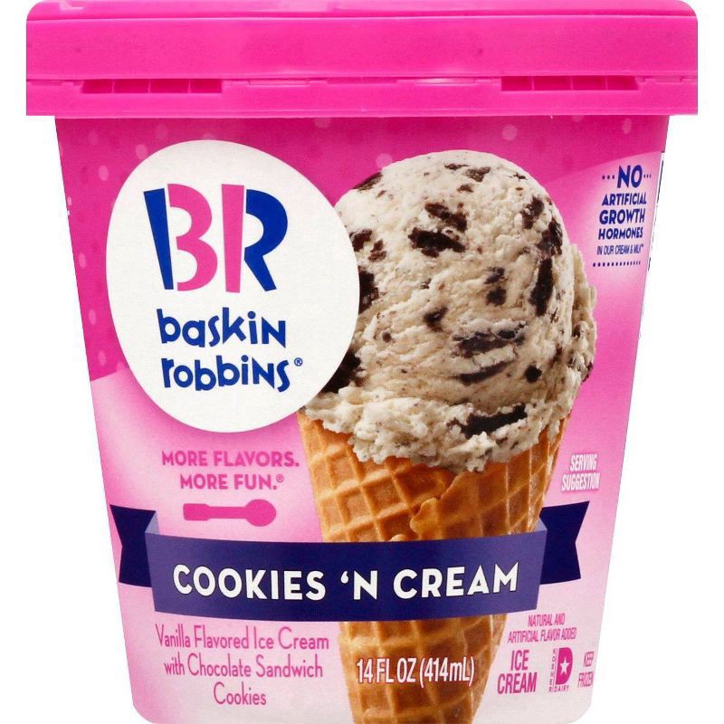 slide 5 of 6, Baskin-Robbins Baskin Robbins Cookies & Cream Ice Cream, 14 oz