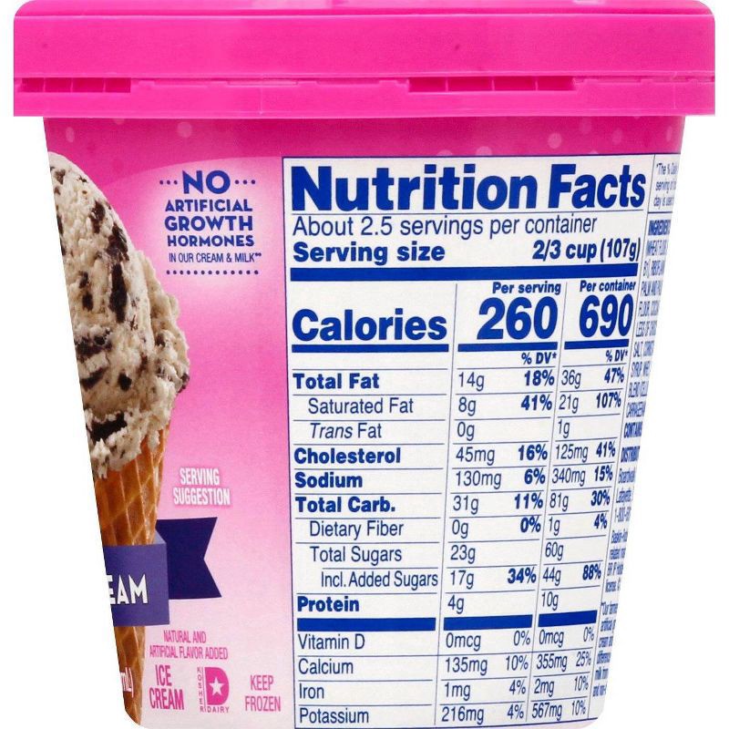 slide 2 of 6, Baskin-Robbins Baskin Robbins Cookies & Cream Ice Cream, 14 oz