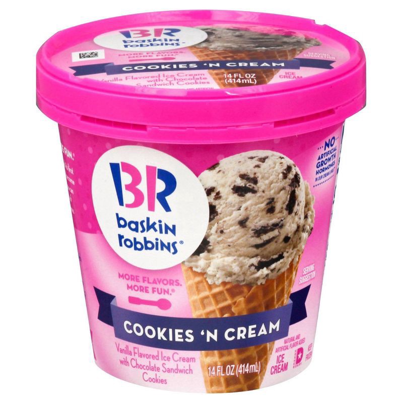 slide 1 of 6, Baskin-Robbins Baskin Robbins Cookies & Cream Ice Cream, 14 oz