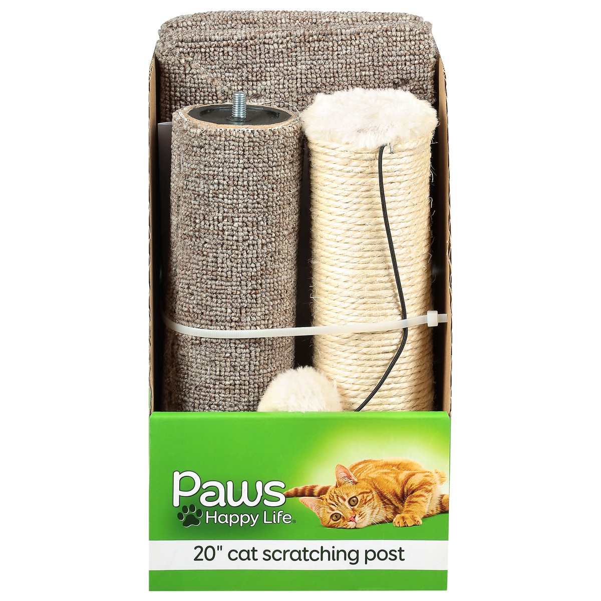 slide 3 of 4, Paws Happy Life Cat Scratching Post 20", 20 in