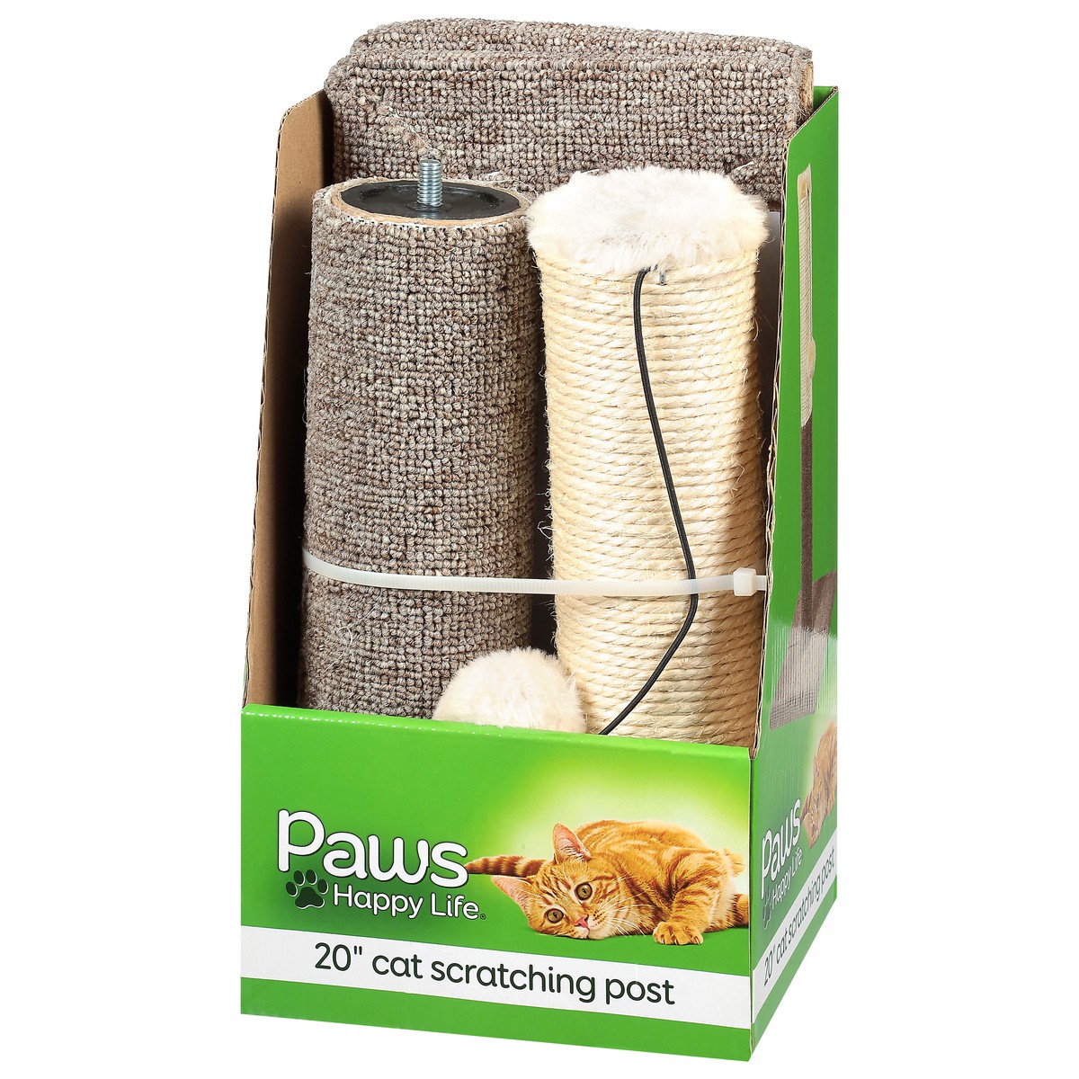slide 2 of 4, Paws Happy Life Cat Scratching Post 20", 20 in