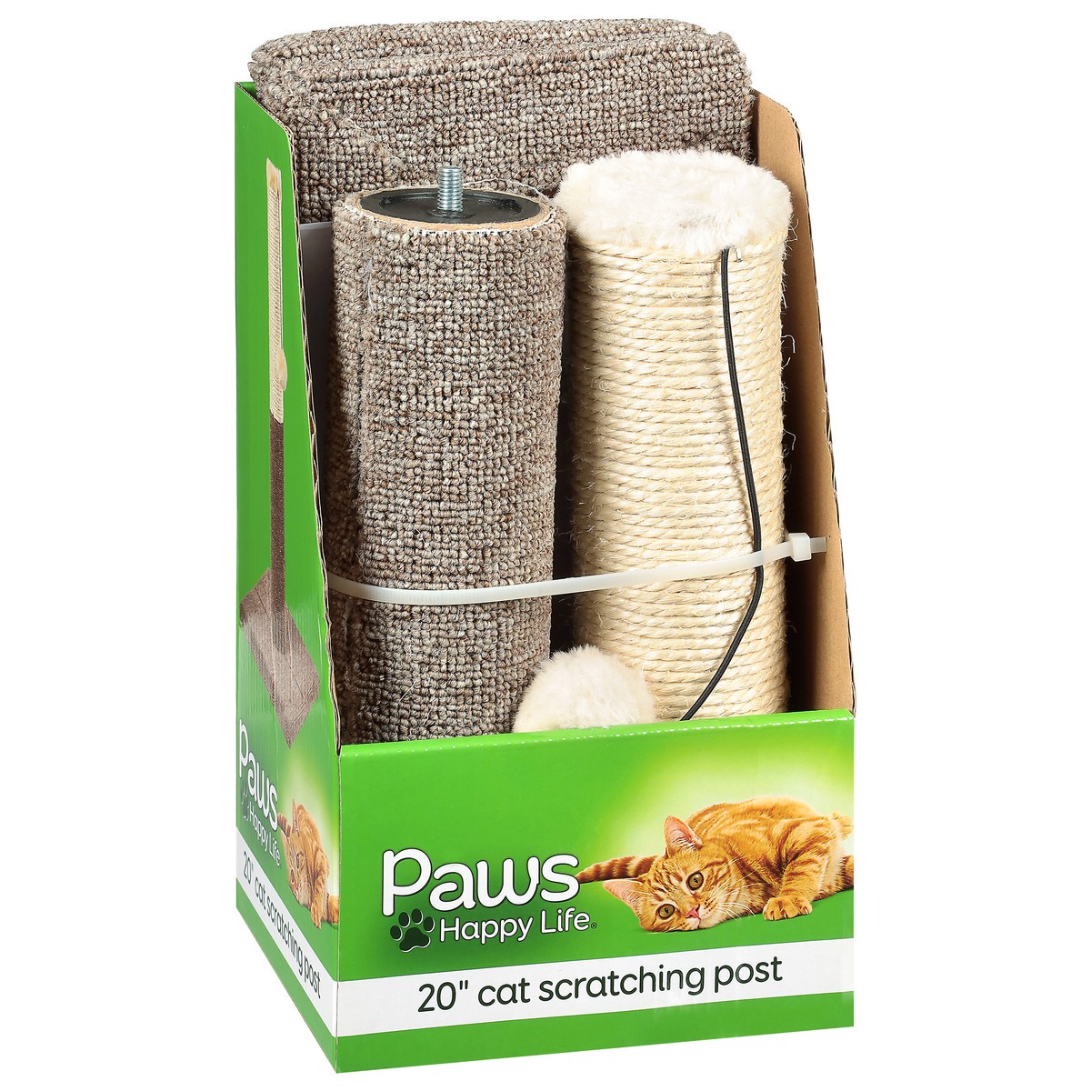 slide 4 of 4, Paws Happy Life Cat Scratching Post 20", 20 in