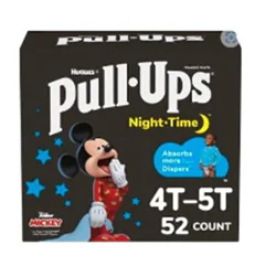 Pull-Ups Boys' Night-Time Potty Training Pants, 4T-5T (38-50 lbs), 52 Ct