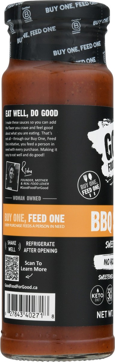 slide 3 of 9, Good Food For Good No Added Sugar Organic Sweet & Spicy BBQ Sauce 9.5 oz, 9.5 oz