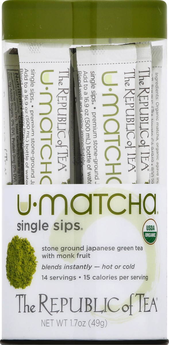 slide 2 of 9, The Republic Of Tea U-Matcha Single Sips - 1.7 oz, 1.7 oz