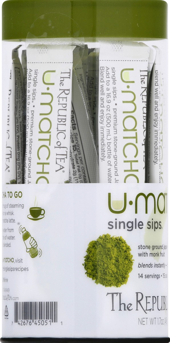 slide 9 of 9, The Republic Of Tea U-Matcha Single Sips - 1.7 oz, 1.7 oz