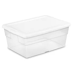 Sterilite 16 Quart Storage Box, Clear