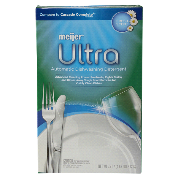 slide 1 of 1, Meijer Ultra Automatic Dishwashing Detergent Powder, Fresh, 75 oz