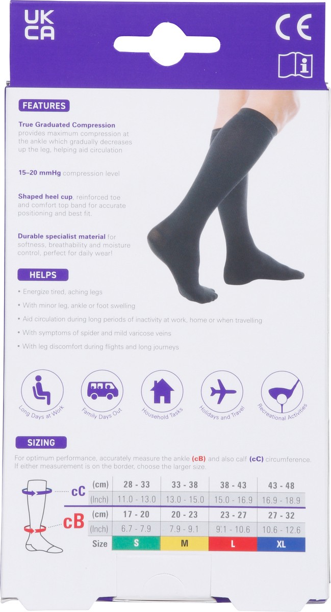 slide 13 of 13, Neo G Black Moderate Energizing Dress Socks Large 1 Pair, 1 ct