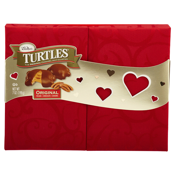 slide 1 of 1, DeMet's Valentine's Turtle Premium Satin Gift Box, 7 oz