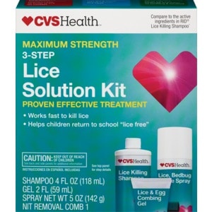 slide 1 of 1, CVS Health Lice Solution Kit, Maximum Strength, 1 ct