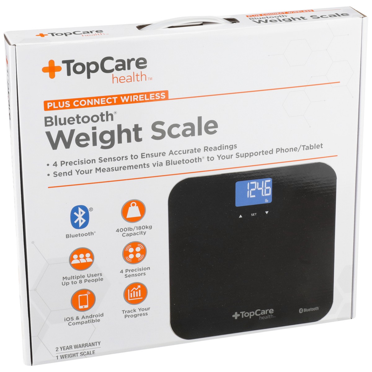 slide 4 of 8, TopCare Plus Connect Wireless Bluetooth Weight Scale, 1 ct