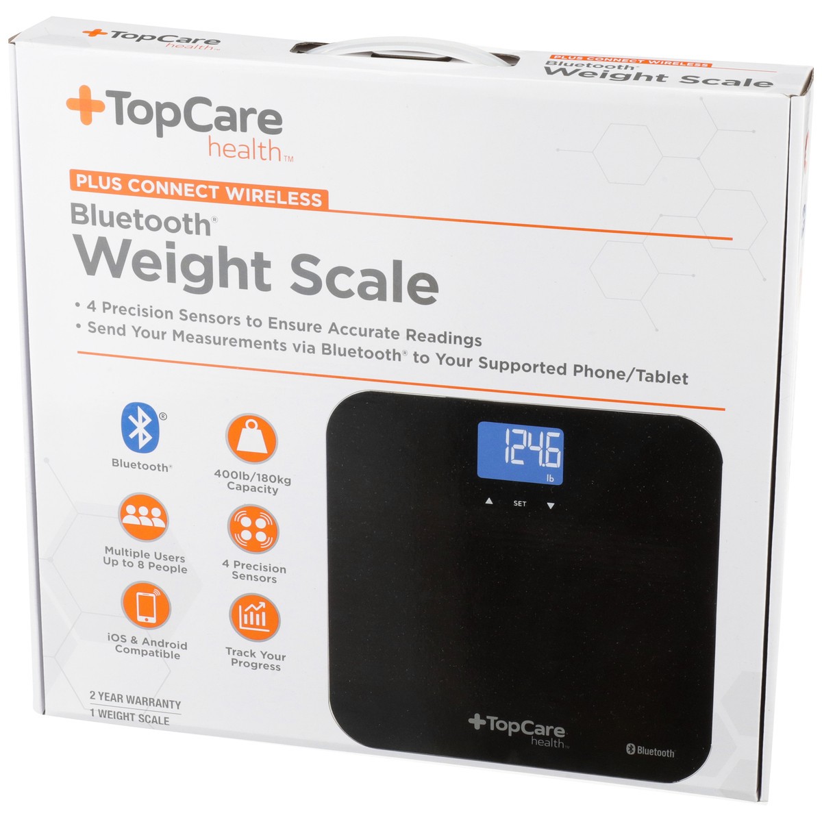 slide 8 of 8, TopCare Plus Connect Wireless Bluetooth Weight Scale, 1 ct
