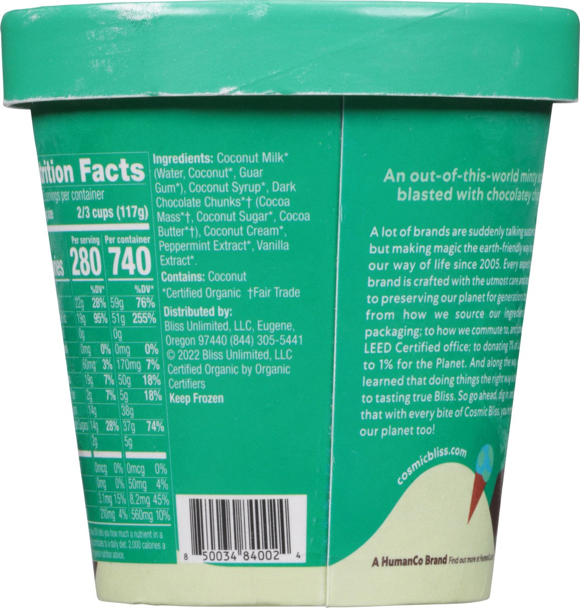 slide 4 of 9, Cosmic Bliss Mint Chip Galactica Ice Cream, 1 pint