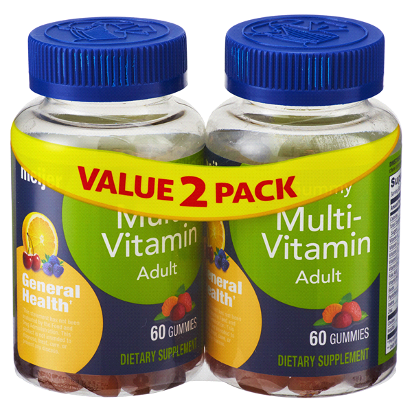 slide 1 of 1, Meijer Gummy Multi-Vitamin Adult, 2 pk; 60 ct