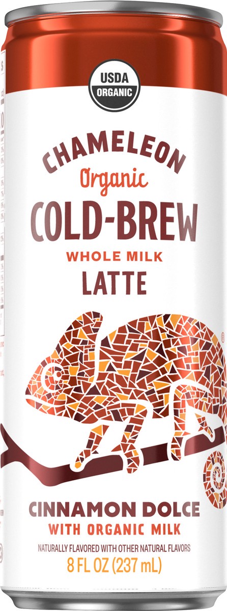 slide 7 of 8, Chameleon Cold-Brew Organic Cinnamon Dolce Whole Milk Latte, 8 fl oz