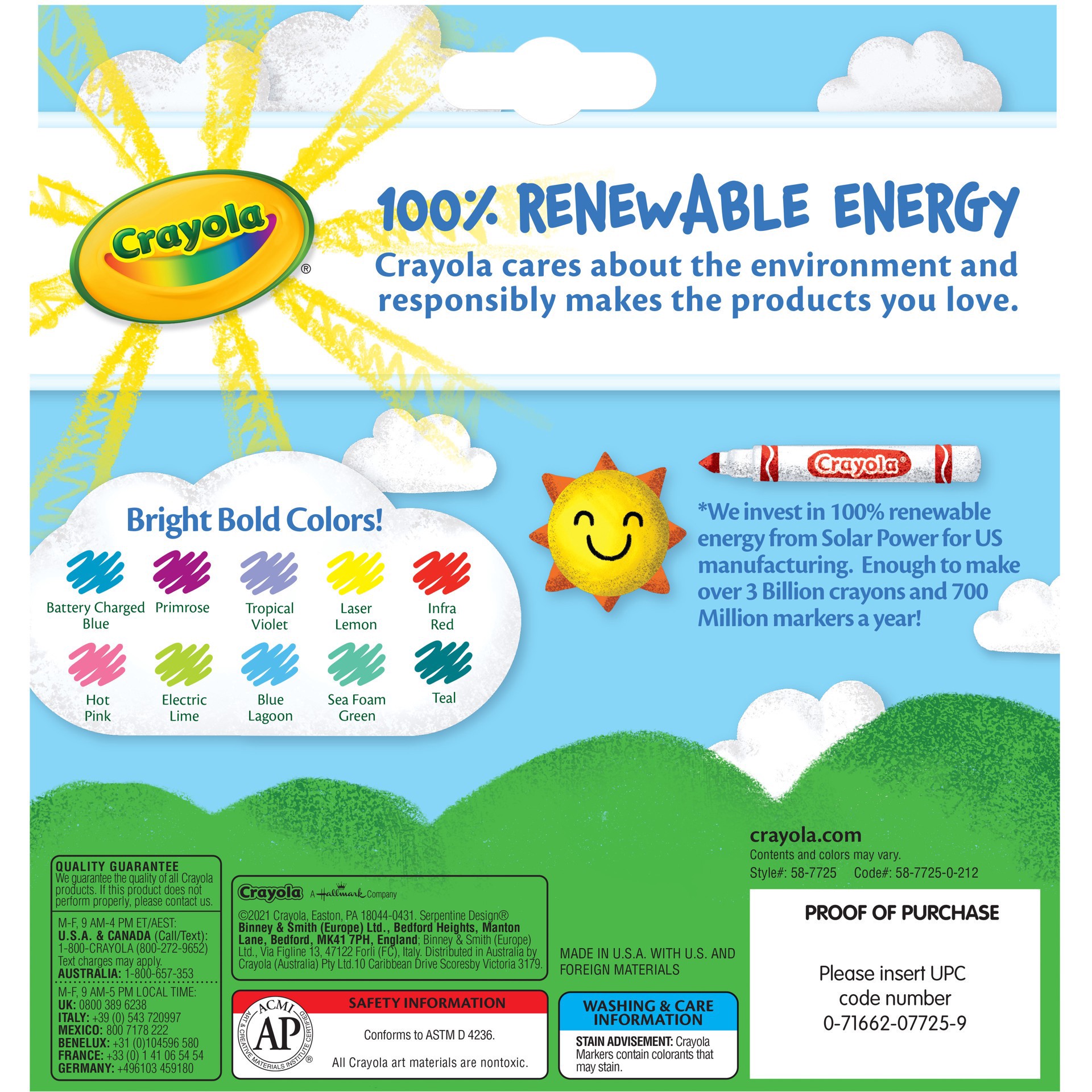 slide 3 of 5, Crayola Bold & Bright Broad Line Markers, 10ct., 10 ct