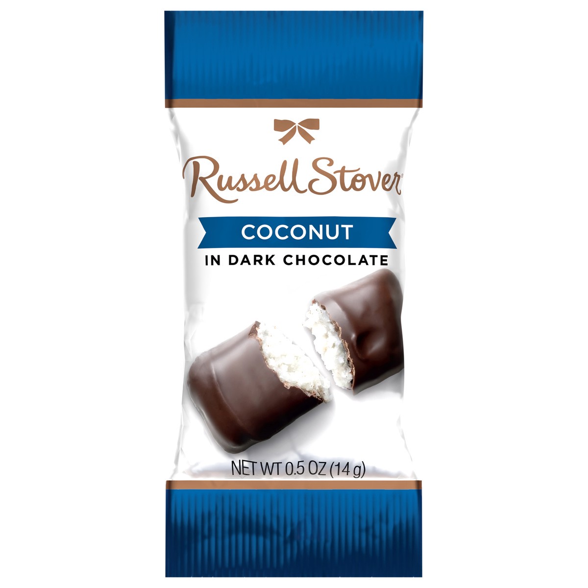 slide 1 of 12, Russell Stover Coconut Dark Chocolate, 0.5 oz