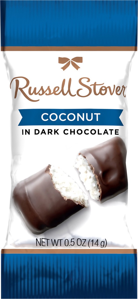 slide 2 of 12, Russell Stover Coconut Dark Chocolate, 0.5 oz