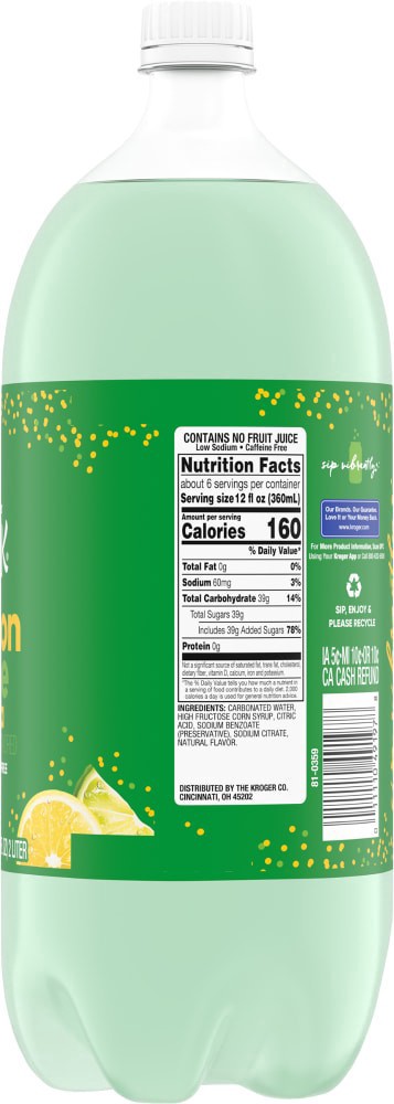 slide 3 of 4, Big K Caffeine Free Lemon Lime Soda - 2 liter, 2 liter