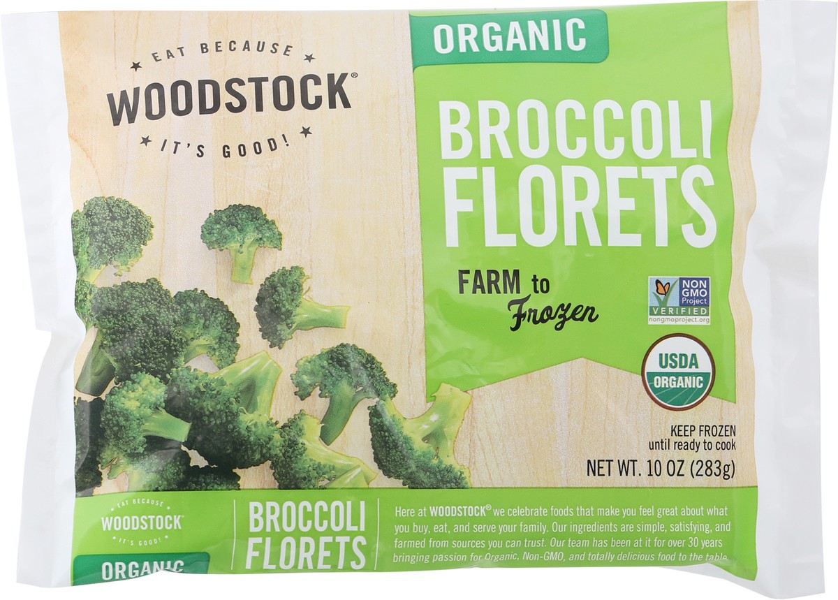 slide 2 of 14, Woodstock Organic Broccoli Florets 10 oz, 10 oz