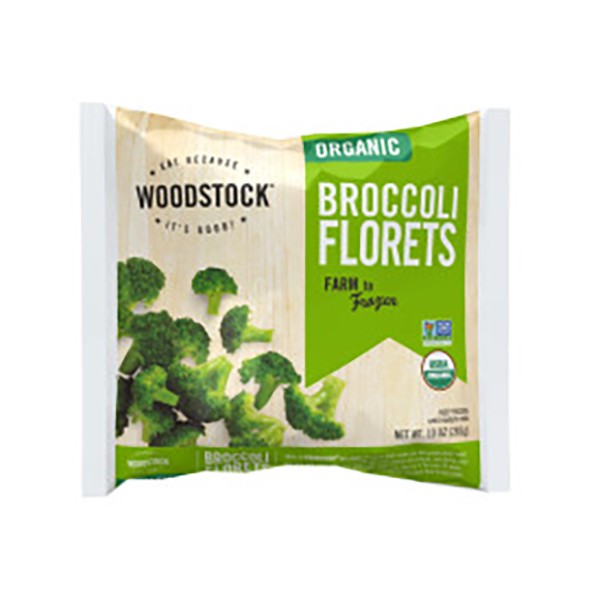 slide 1 of 14, Woodstock Organic Broccoli Florets 10 oz, 10 oz