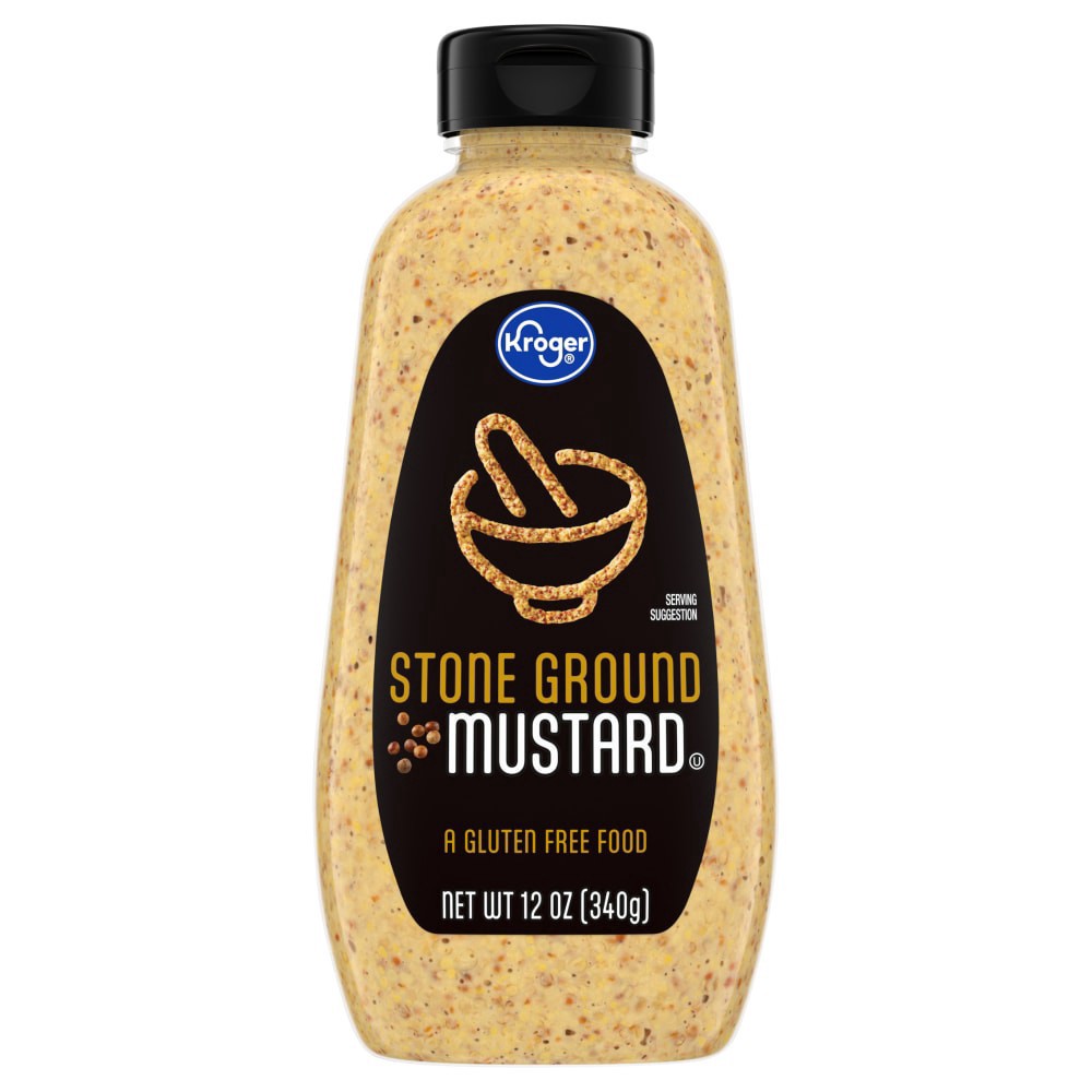slide 1 of 1, Kroger® Stone Ground Mustard®, 12 oz