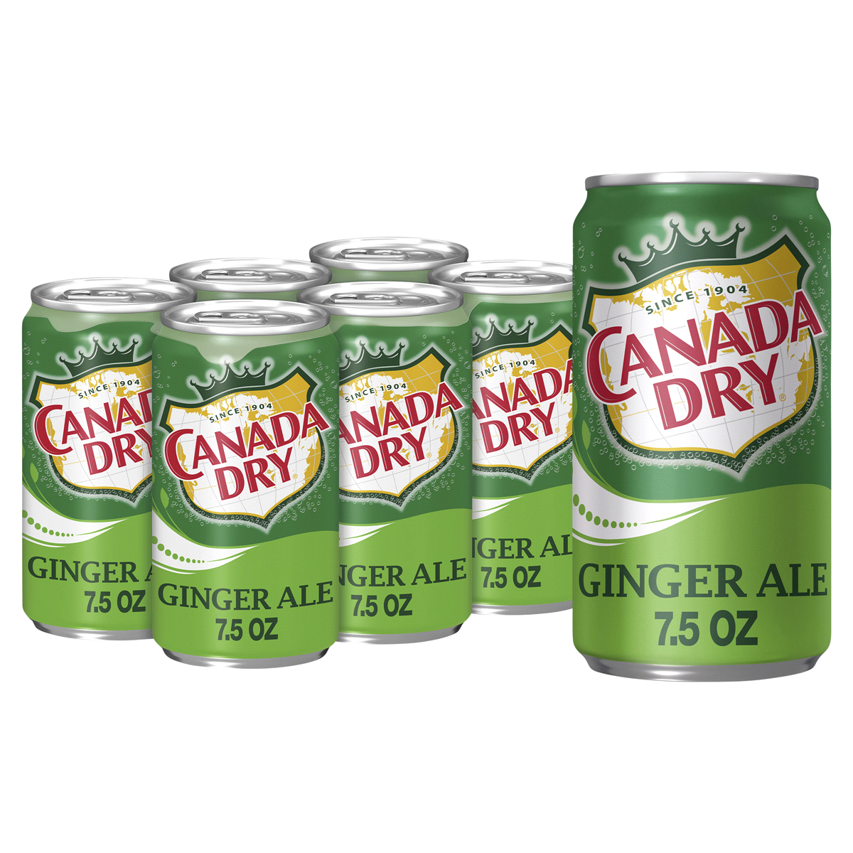 slide 1 of 8, Canada Dry Soda Ginger Ale, 6 ct; 7.5 fl oz