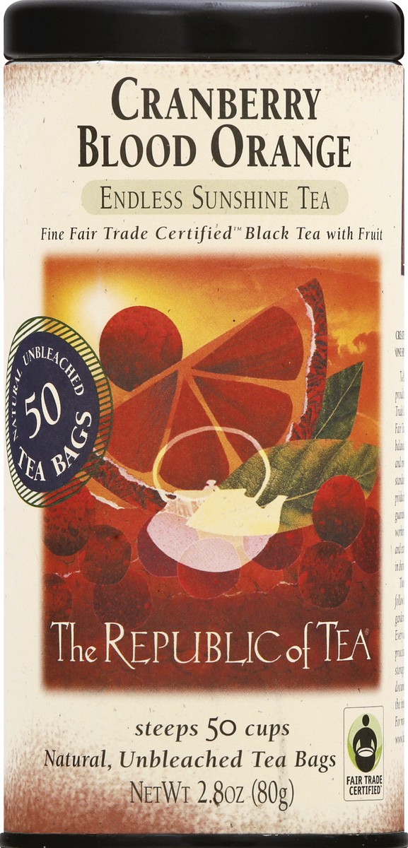 slide 12 of 12, The Republic of Tea Bags Endless Sunshine Cranberry Blood Orange Black Tea - 50 ct, 50 ct