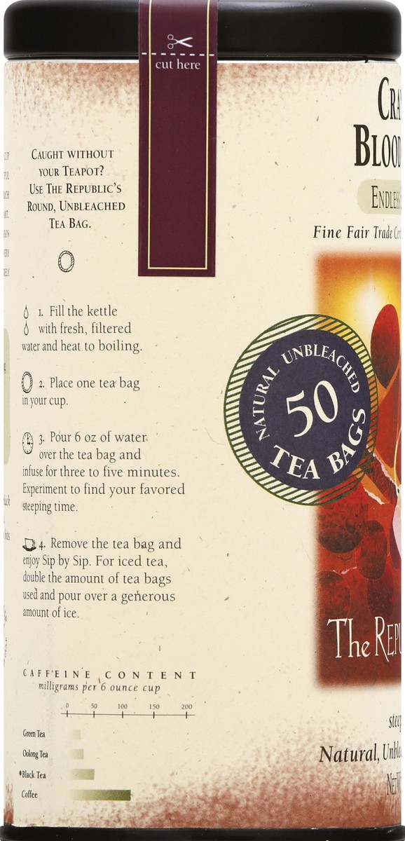 slide 6 of 12, The Republic of Tea Bags Endless Sunshine Cranberry Blood Orange Black Tea - 50 ct, 50 ct