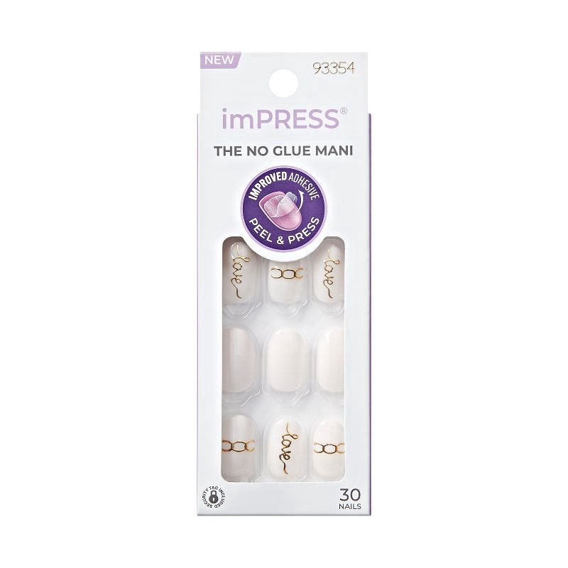 slide 1 of 4, imPRESS Cupid Heart Nails 30 Each, 30 ct