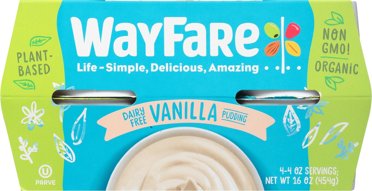 slide 8 of 13, WayFare Dairy Free Vanilla Pudding 4 ea, 4 ct