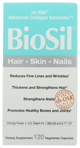 slide 1 of 1, Natural Factors Biosil Skin Hair Nails, 120 ct