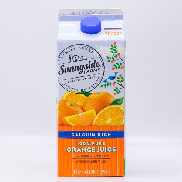 slide 1 of 1, Sunnyside Farms, Orange Juice With Calcium, 64 oz