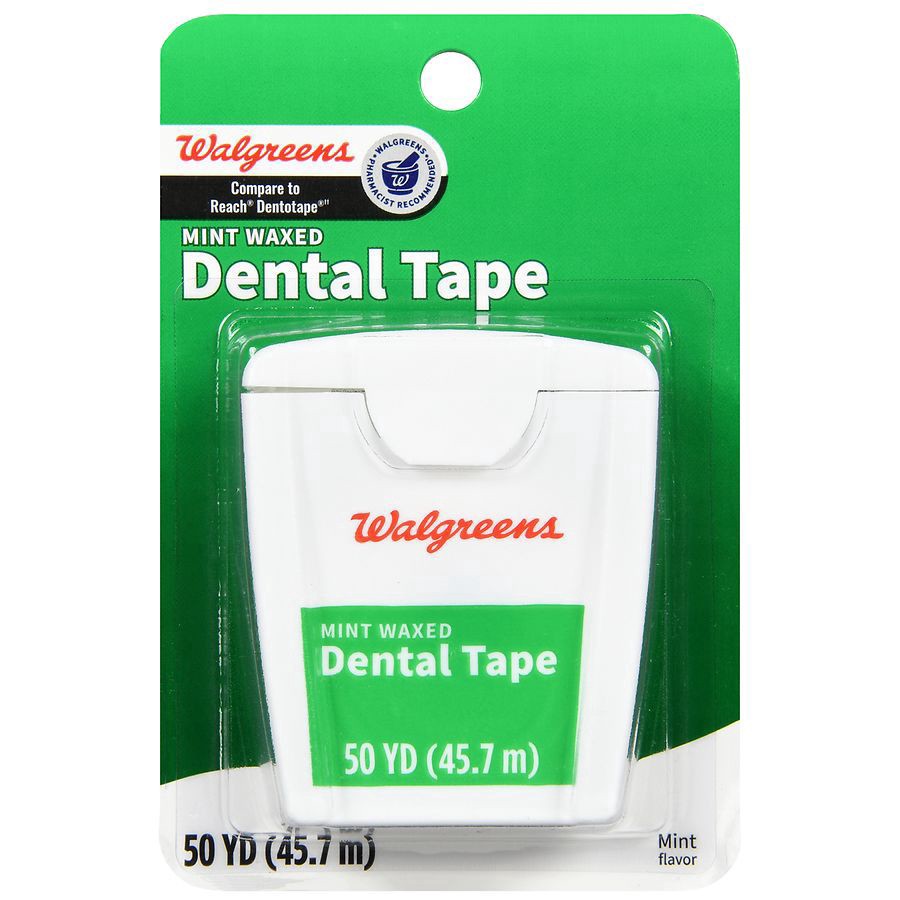 slide 1 of 5, Walgreens Mint Waxed Dental Tape, 50 yd