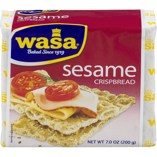 slide 2 of 9, Wasa Sesame Crispbread, 7 oz