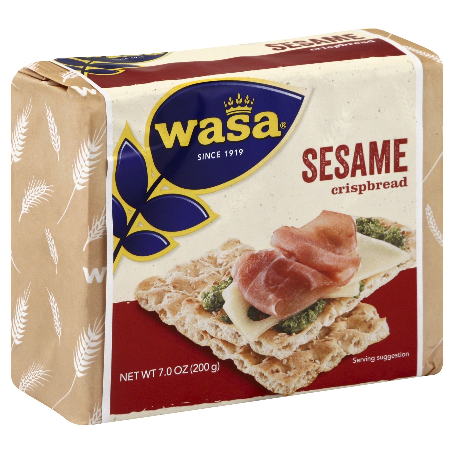 slide 1 of 9, Wasa Sesame Crispbread, 7 oz